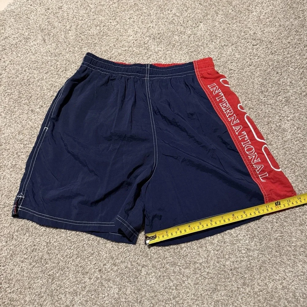 Vintage Fila Swim Trunks Men's Large Red Navy Logo Board Shorts Lined Beach Suit